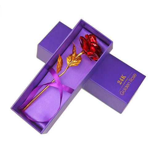 Red 24k Gold Dipped Rose